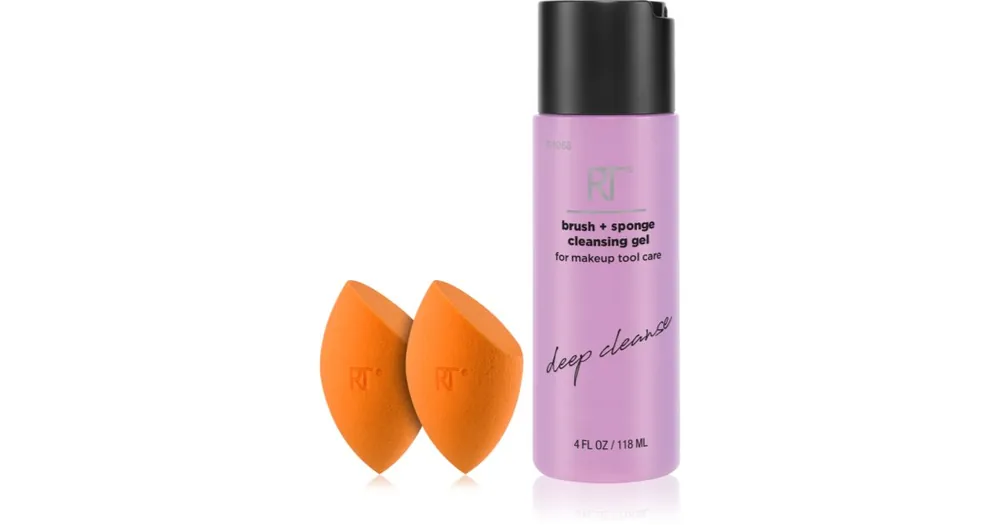 Real TechniquesBrush Sponge + Cleasing Gel szett az arcra Kedvezmény