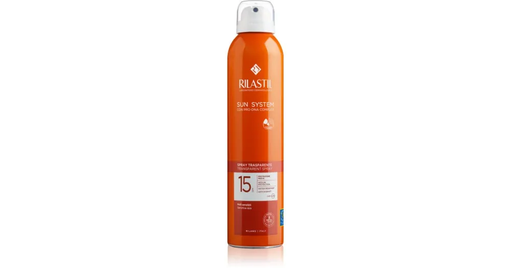 Korlátozott ajánlat RilastilSun System átlátszó napozó spray SPF 15