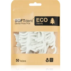 Csak ma SOFTdentECO Dental Floss Pick fogpiszkáló fogselyemmel
