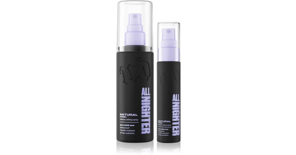 Újdonság Urban DecayAll Nighter Setting Spray Full size + travel size szett