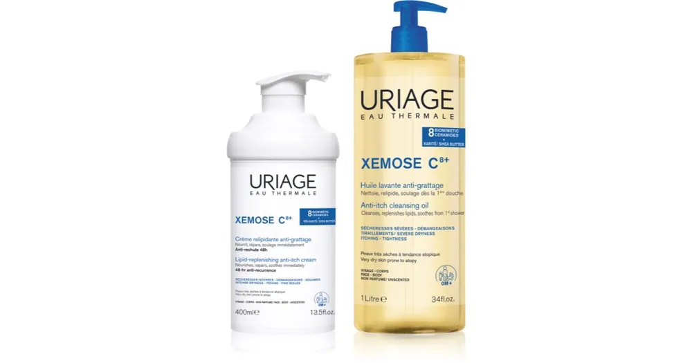 Kedvezményes ár UriageXemose C8+ Comfort Set szett nagyon száraz, érzékeny és atópiás bőrre