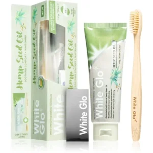 White GloHemp Seed Oil fehérítő fogkrém kefével Legnépszerűbb
