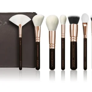 Újdonság ZOEVAThe Artists Brush Set Rose Golden Edition Utazó ecsetkészlet táskával