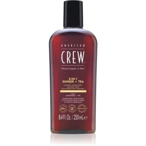 Végkiárusítás American Crew3 in 1 Ginger + Tea 3 az 1 sampon, kondicionáló és tusfürdő uraknak