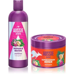 Különleges ajánlat AussieSOS Repair, Revive & Repeat ajándékszett a károsult hajra és fejbőrre