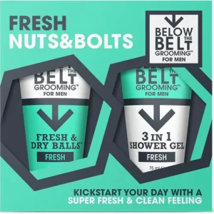 Biztonságos vásárlás Below the Belt GroomingFresh Nuts and Bolts ajándékszett intim higiéniára