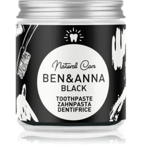 Korlátozott ajánlat BEN&ANNANatural Toothpaste Black fogkrém üvegtégelyben aktív szénnel