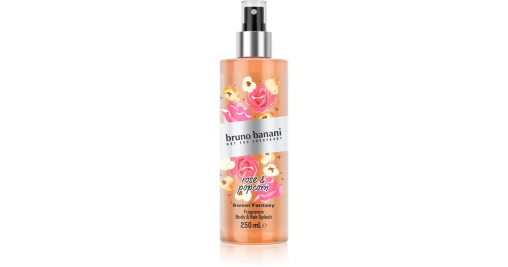 Bruno BananiSweet Fantasy Rose & Popcorn parfümözött spray a testre testre és hajra Gyors szállítás