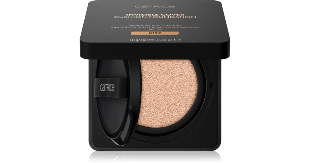 Utolsó esély CatriceInvisible Cover Cushion Foundation mattító make-up szivaccsal SPF 30