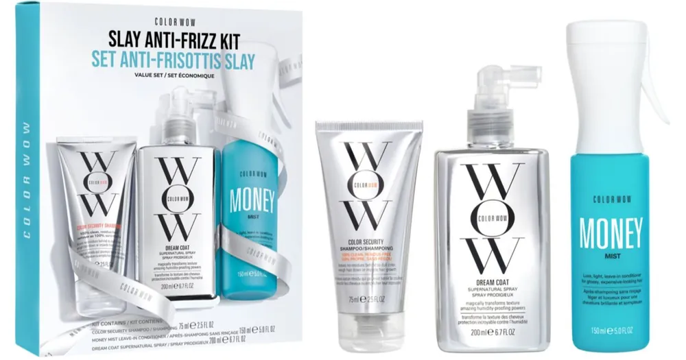 Gyors szállítás Color WOWSlay Anti-Frizz Kit ajándékszett a fénylő és selymes hajért