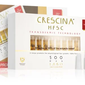 Biztonságos vásárlás CrescinaTransdermic 500 Re-Growth ajándékszett a haj növekedésének elősegítésére uraknak 500