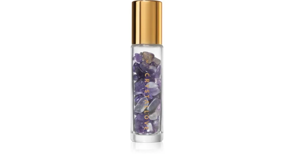 Végkiárusítás CrystalloveAmethyst Oil Bottle roll-on kristályokkal utántölthető