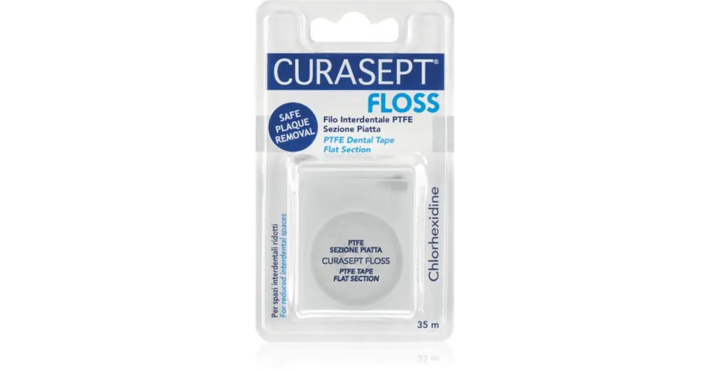 CuraseptDental Tape PTFE Flat Section teflon bevonatú fogselyem antibakteriális adalékkal Biztonságos fizetés