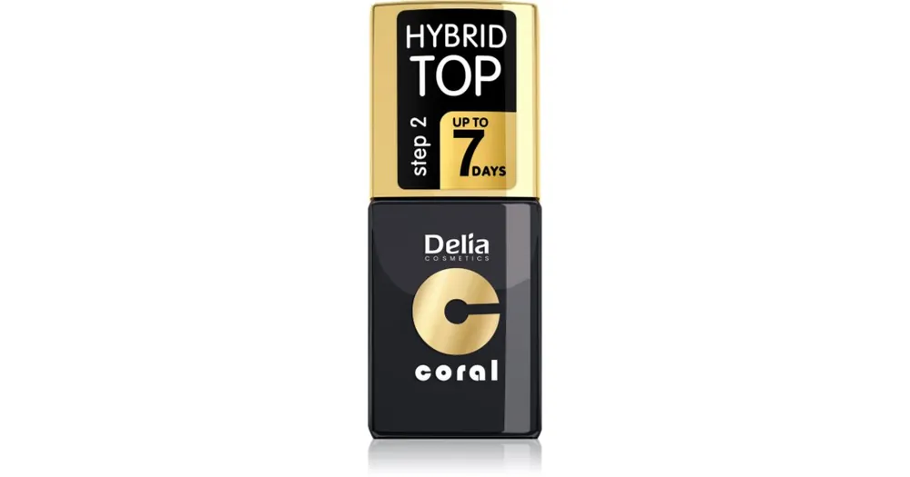 Delia CosmeticsCoral Nail Enamel Hybrid Gel zselés fedő körömlakk Olcsó