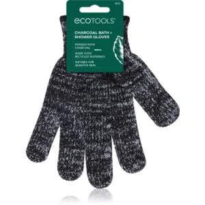 Exkluzív ajánlat EcoToolsCharcoal Bath Infused Gloves bőrhámlasztó kesztyű
