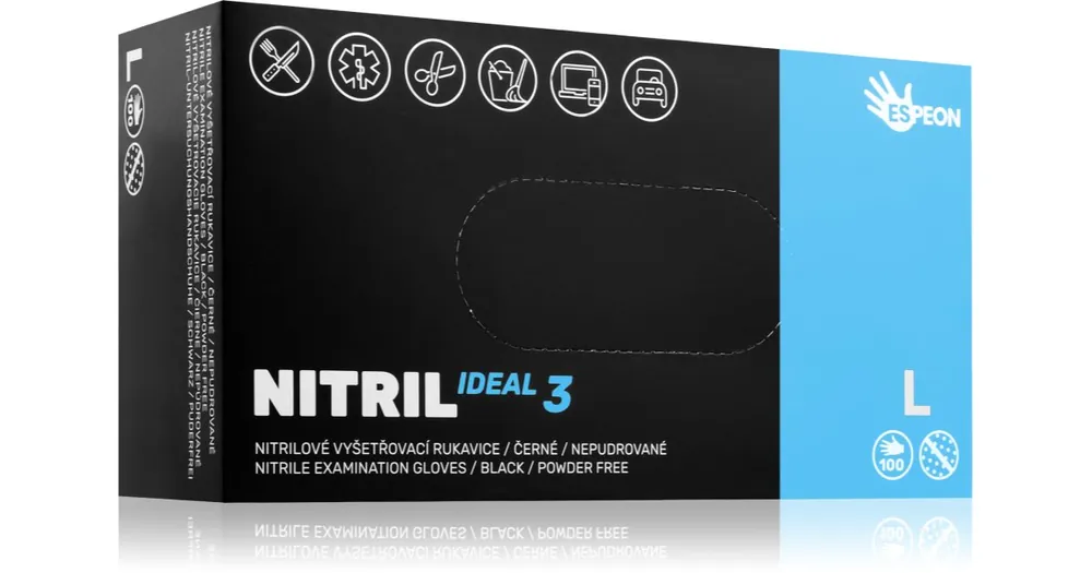 Gyors kiszállítás EspeonNitril Ideal3 Examination Gloves Blue egészségügyi segédeszköz púdermentes nitril vizsgáló- és védőkesztyű