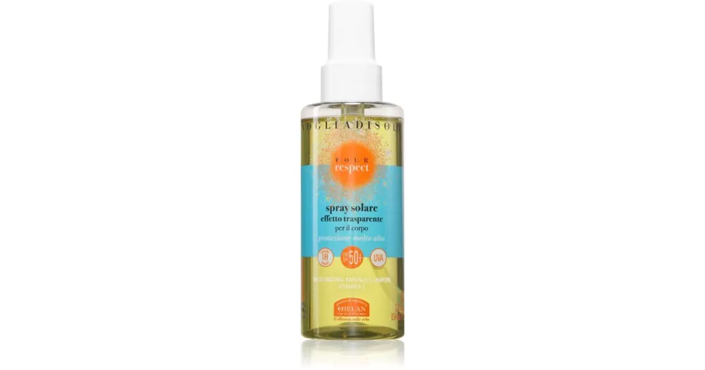 Utolsó esély HelanVOGLIA DI SOLE FOUR RESPECT Suntan Spray SPF50+ napvédő spray