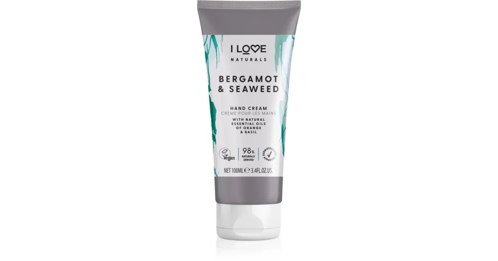 I LoveNaturals Bergamot & Seaweed természetes kézkrém Gyors szállítás
