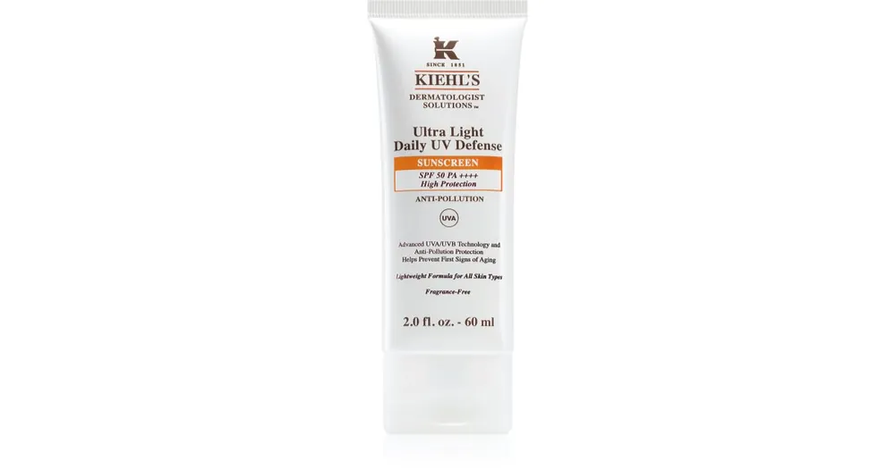 Kiehl‘sUltra Light Daily UV Defense ultrakönnyű védő fluid minden bőrtípusra, beleértve az érzékeny bőrt is Azonnali szállítás