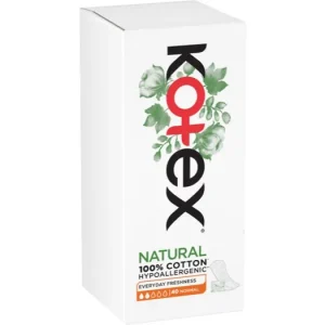 Gyors kiszállítás KotexNatural Normal Everyday Freshness Liners tisztasági betétek