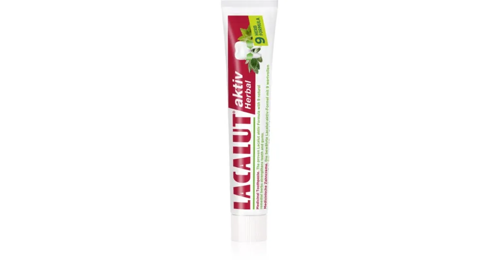LacalutAktiv Herbal fogkrém a fogak és az íny erősítésére Azonnali szállítás