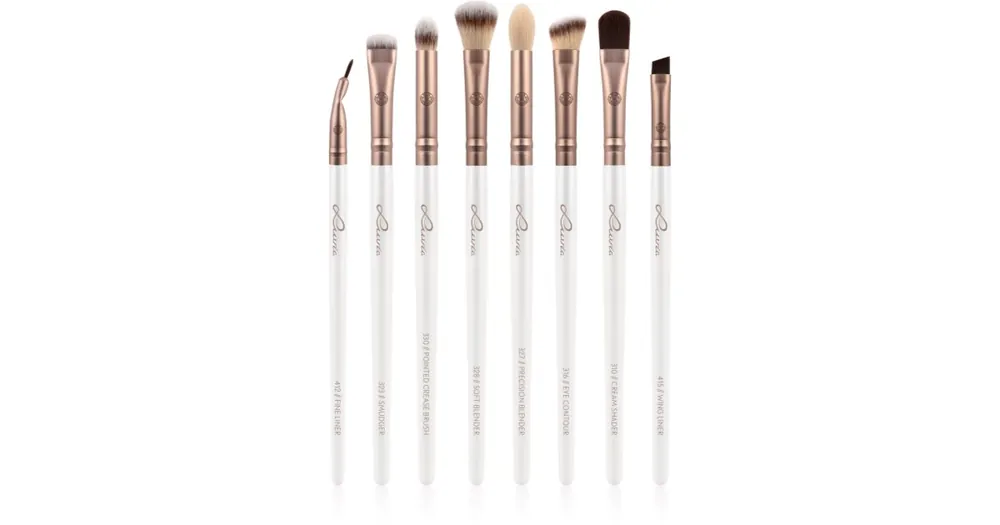 Olcsó Luvia CosmeticsPrime Vegan All Eye Want ecset szett szemre Pearl White / Metallic Coffee Brown