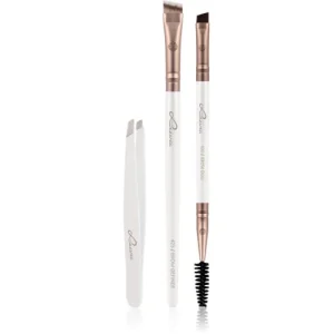 Utolsó esély Luvia CosmeticsPrime Vegan Brow Kit Szemöldökformázó készlet Pearl White / Metallic Coffee Brown
