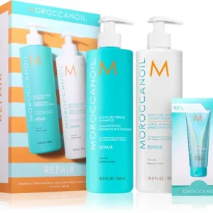 Szuper akció MoroccanoilRepair Shampoo & Conditioner Duo szett sérült, vegyileg kezelt hajra