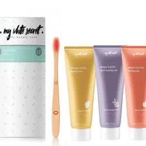 Újdonság My White SecretGift Pack Fruits Toothpaste + Toothbrush fogápoló készlet