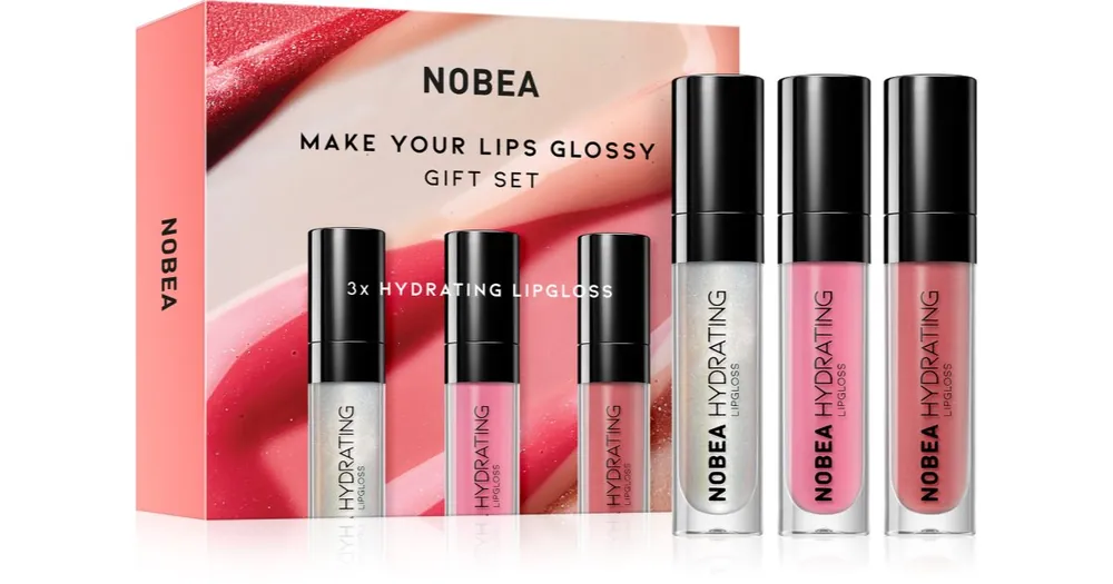 NOBEABeauty Pleasure NOBEA Make Your Lips Glossy Gift Set ajakfény szett ajándék kiadás Exkluzív ajánlat