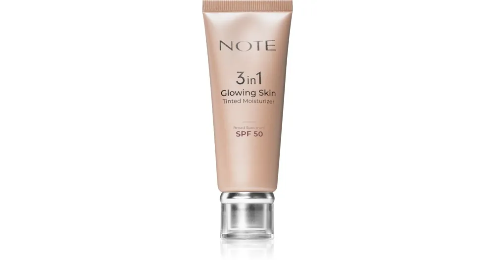 Note Cosmetique3 in 1 Glowing Skin tónusegyesítő hidratáló krém az élénk bőrért Szezonális akció