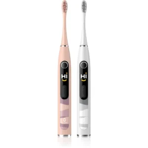 Legjobb ár OcleanX10 Set Sonic elektromos fogkefe dupla csomagolás Pink & Silver