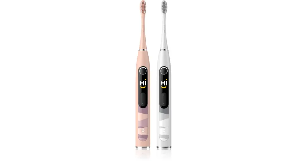 Legjobb ár OcleanX10 Set Sonic elektromos fogkefe dupla csomagolás Pink & Silver