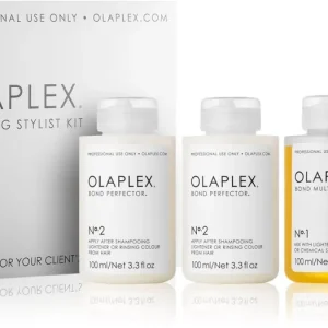 OlaplexTraveling Stylist Kit utazási készlet szőkített, festett és vegyileg kezelt hajra hölgyeknek Biztonságos fizetés