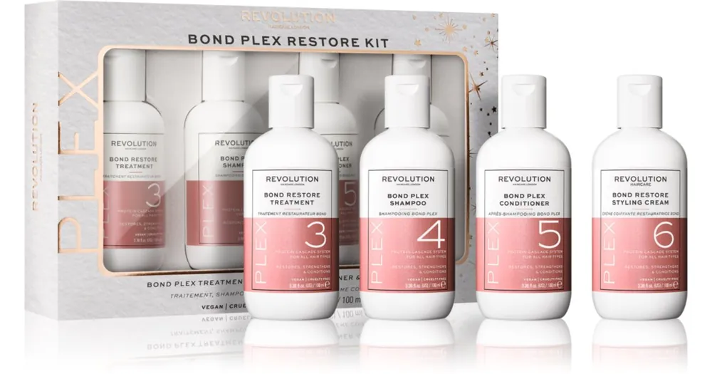 Gyors szállítás Revolution HaircarePlex Bond Restore Kit szett száraz és sérült hajra