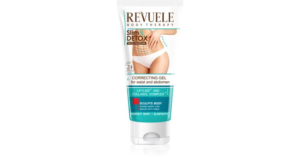 RevueleSlim & Detox With Caffeine feszesítő gél hasra és csípőre Azonnali szállítás