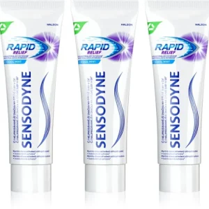 Kedvezmény SensodyneRapid Cool Mint fluoridos fogkrém érzékeny fogakra