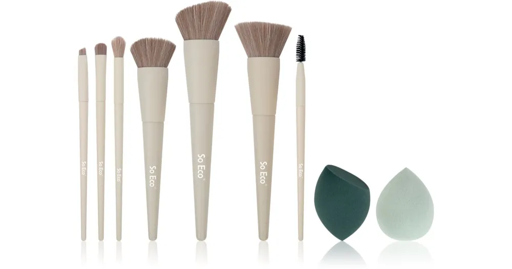 Ajánlat So EcoExclusive Brush & Sponge Set Complexion Sponge ecset szett