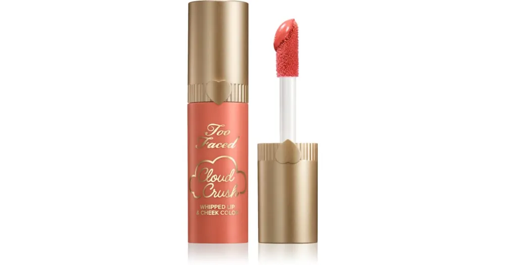 Árcsökkenés Too FacedCloud Crush Whipped Lip & Cheek Color folyékony arcpirosító az arcra és a szájra