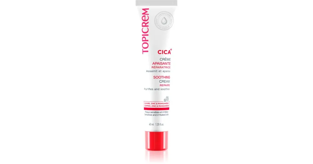 Legkelendőbb TopicremCICA Soothing Cream intenzív megújító krém az irritált bőrre