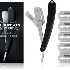 Wilkinson SwordBarber‘s Style Straight Edge klasszikus borotvapenge + cserepenge Olcsó