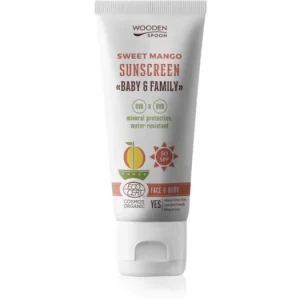 Biztonságos fizetés WoodenSpoonBaby & Family Sweet Mango védő naptej az egész családnak SPF50