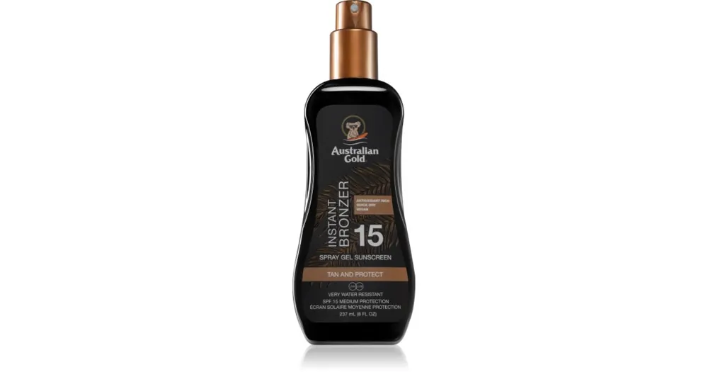 Gyors kiszállítás Australian GoldSpray Gel Sunscreen With Instant Bronzer bronzosító gél SPF 15