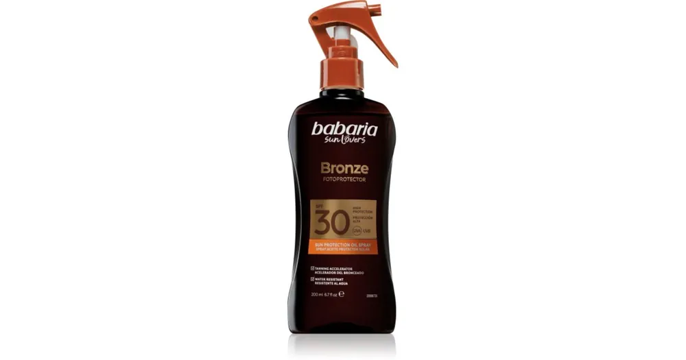 Nézd meg most BabariaSun Bronze Spray Sun Protector Oil védő olaj SPF 30