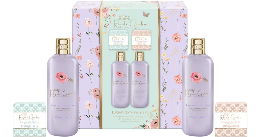 Baylis & HardingRoyale Garden Lavender & Rose Hip Tea ajándékszett fürdőbe Alacsony ár