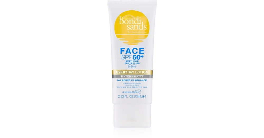 Korlátozott ajánlat Bondi SandsSPF 50+ Everyday Face Lotion védő tonizáló krém arcra matt hatásért