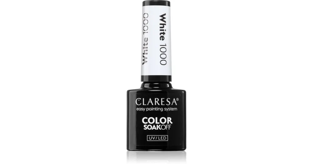 ClaresaSoakOff UV/LED Color White géles körömlakk Expressz szállítás