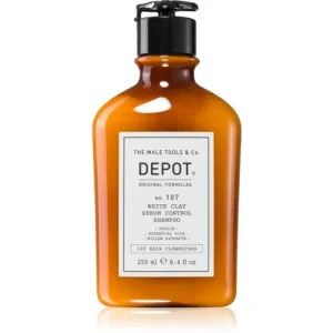 DEPOT100 HAIR CLEANSING NO. 107 WHITE CLAY SEBUM SHAMPOO tisztító sampon zsíros hajra és fejbőrre Bestseller