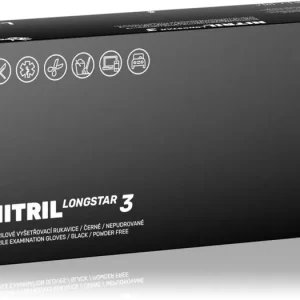 EspeonNitril Longstar3 Black púdermentes nitrilkesztyű Bestseller