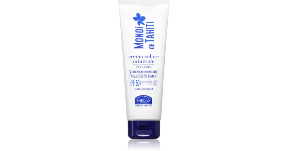 Azonnali szállítás HelanMONOÏ de TAHITI Mineral Sun Cream SPF50+ napozó krém arcra és testre